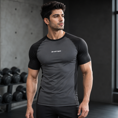 hifter compression t-shirt for men quick dry gym running cycling sports t-shirt