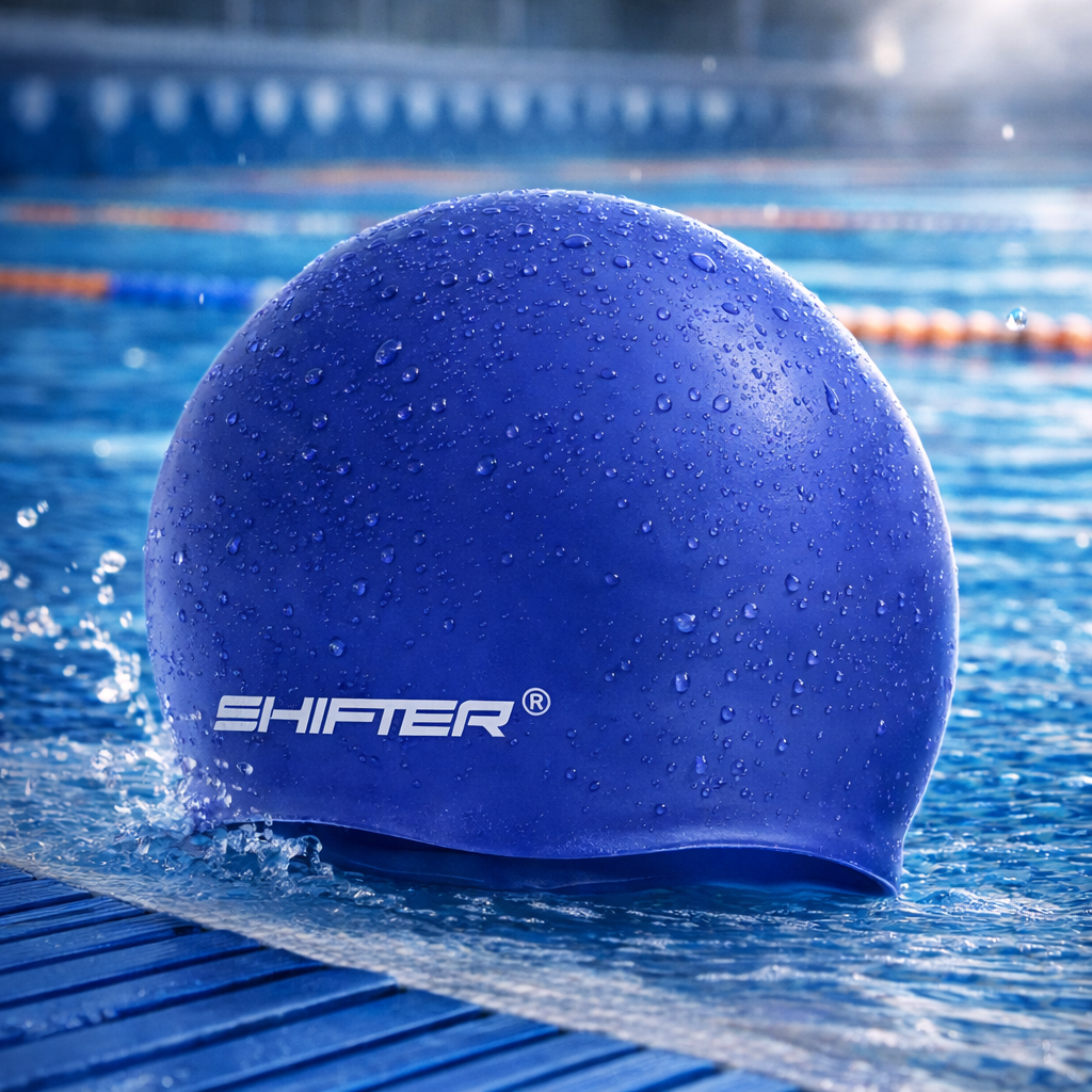 dark blue swim cap for men women swimming kids hat