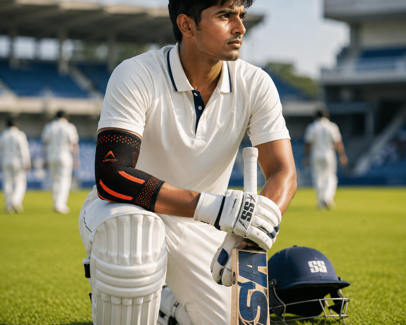 cricket elbow support sleeve for batting bowling training and injury prevention