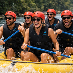 Adult Life Jacket for Water Sports | High Buoyancy Safety Vest for Rafting, Kayaking, Boating & Jet Skiing | Adjustable With Zipper, Lightweight & Durable | Unisex