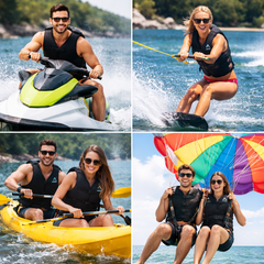 adult life jacket side profile lightweight flotation vest for water sports