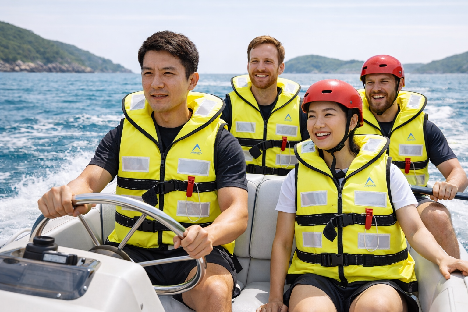 high visibility life jacket for adults water safety gear orange color