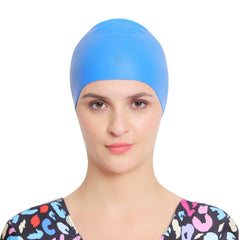 Women Extra Large Swim Cap for Long Hair | Premium Soft Silicone | Waterproof & Comfortable Fit