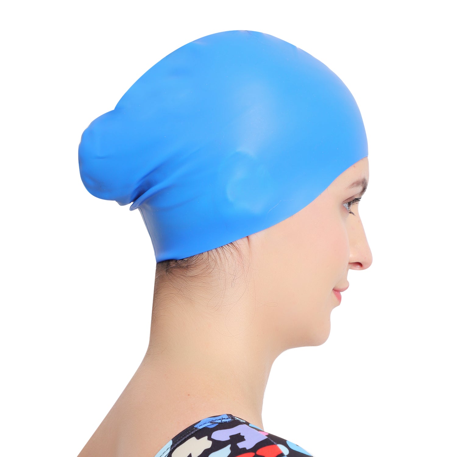 ladies long hair swim cap pool swimming