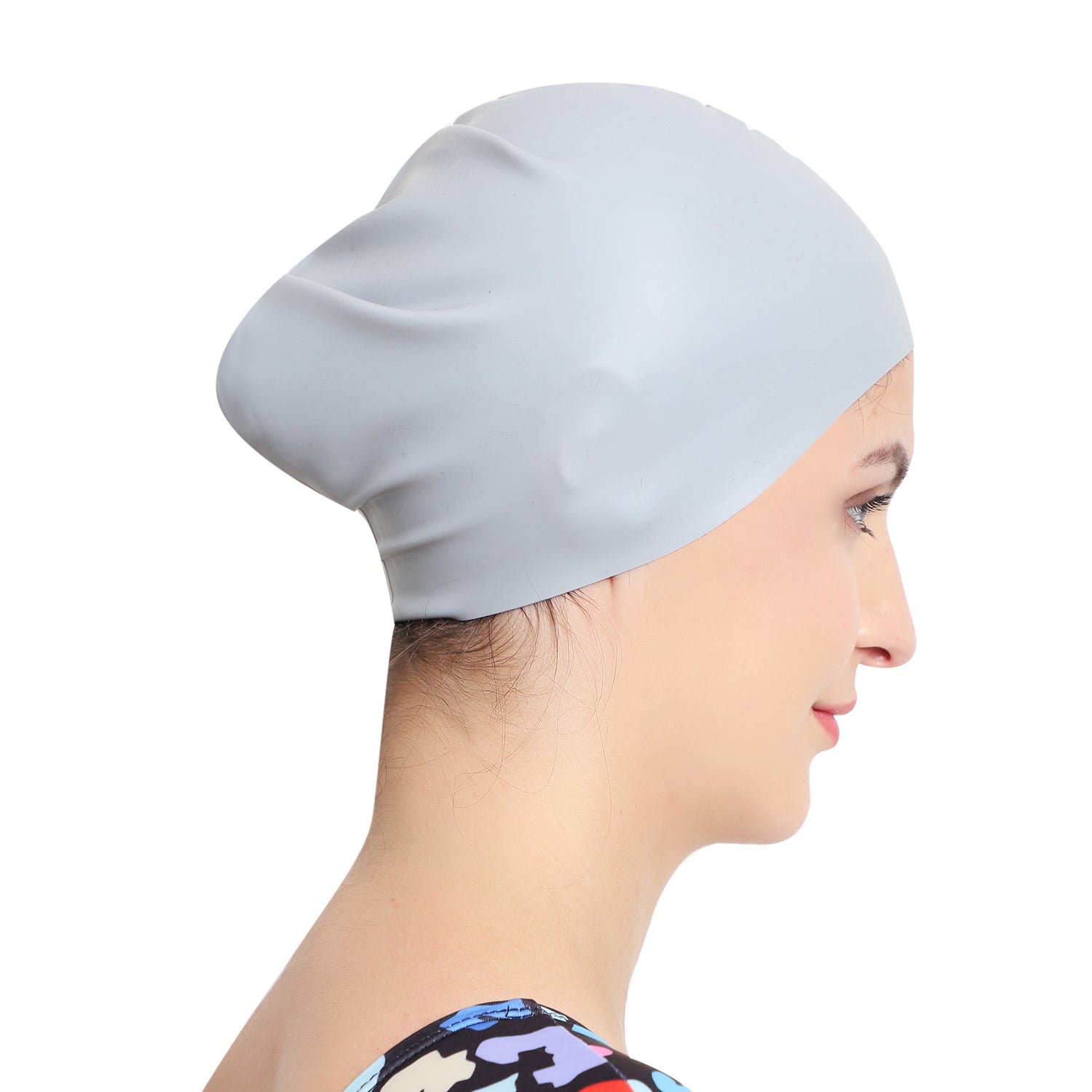 premium silicone swim cap women extra size