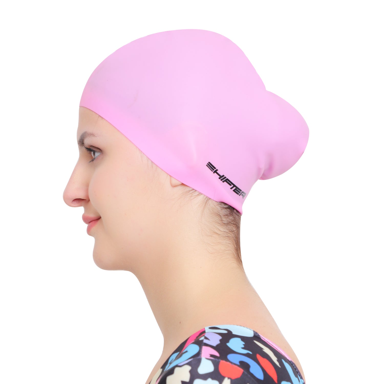 long hair silicone swimming cap women