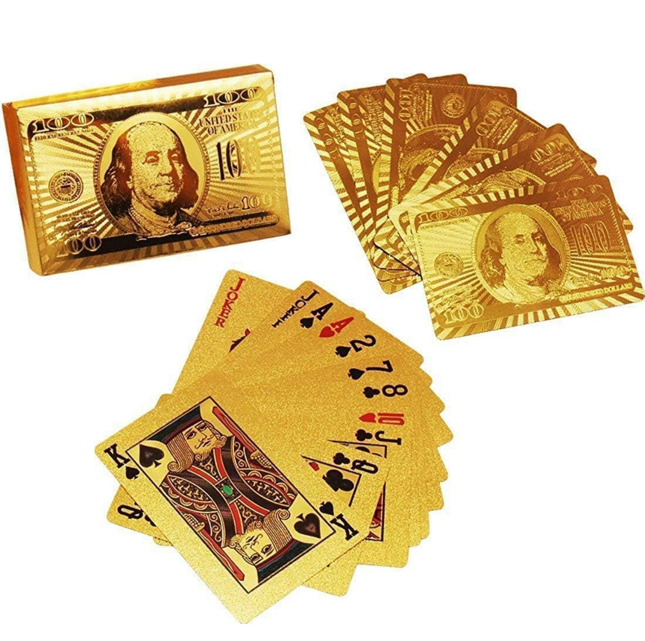 golden playing cards poker card waterproof