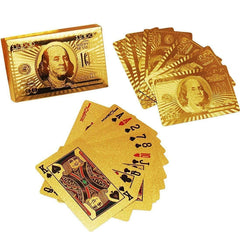 golden playing cards poker card waterproof