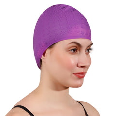 Bubble Swimming Cap for Long Hair Men Women | Extra Stretch Premium Silicone Swim Cap | Comfortable Fit for Pool & Training