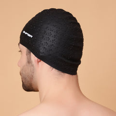 Bubble Swimming Cap for Long Hair Men Women | Extra Stretch Premium Silicone Swim Cap | Comfortable Fit for Pool & Training