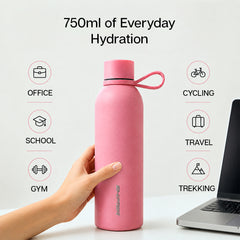 750 ml Stainless Steel Water Bottle | Insulated Hot & Cold Bottle for Office, Home, Gym, Sports & Travel | BPA Free | 1 Litre
