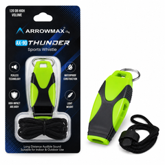 Arrowmax Sports Referee Safety Emergency Whistle with Lanyard | Loud Whistle for Sports, Coaching & Emergency Use