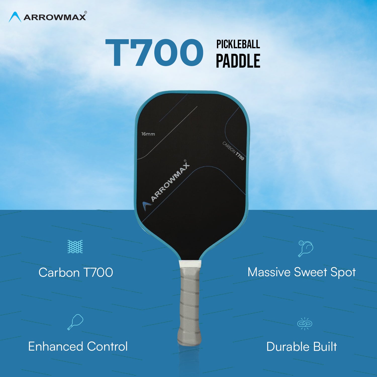T700 T-700 pickleball paddle carbon premium professional advance player racket