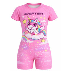 Unisex kids swimming costume with front zipper