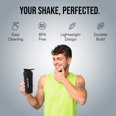 Steel Gym Shaker Bottle-High Grade Metal Protein Shaker Pro