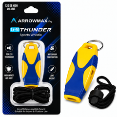 Arrowmax Sports Referee Safety Emergency Whistle with Lanyard | Loud Whistle for Sports, Coaching & Emergency Use