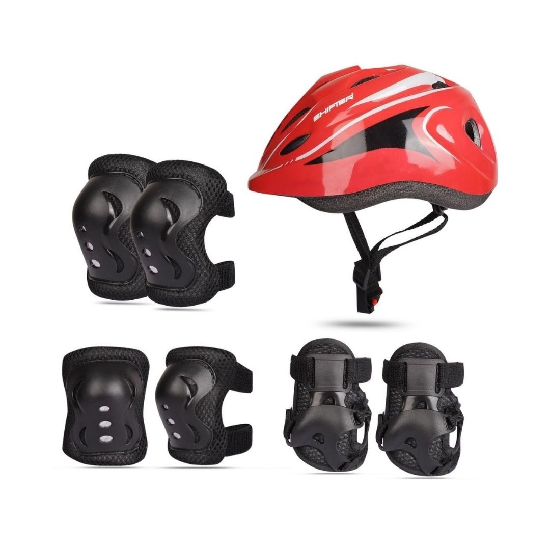 skating helmet adjustable red for girls boys kids