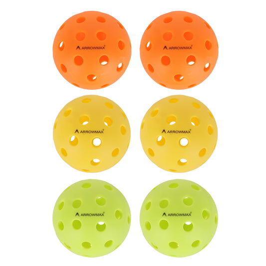 Arrowmax Pickleball Outdoor 40 Holes-Neone Multicoloured Pack of 6