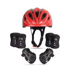 Skating & Cycling Adjustable Helmet Set with Guards for Kids – Free Size Safety Gear