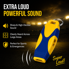 Arrowmax Sports Referee Safety Emergency Whistle with Lanyard | Loud Whistle for Sports, Coaching & Emergency Use