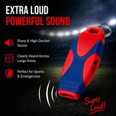 Arrowmax Sports Referee Safety Emergency Whistle with Lanyard | Loud Whistle for Sports, Coaching & Emergency Use