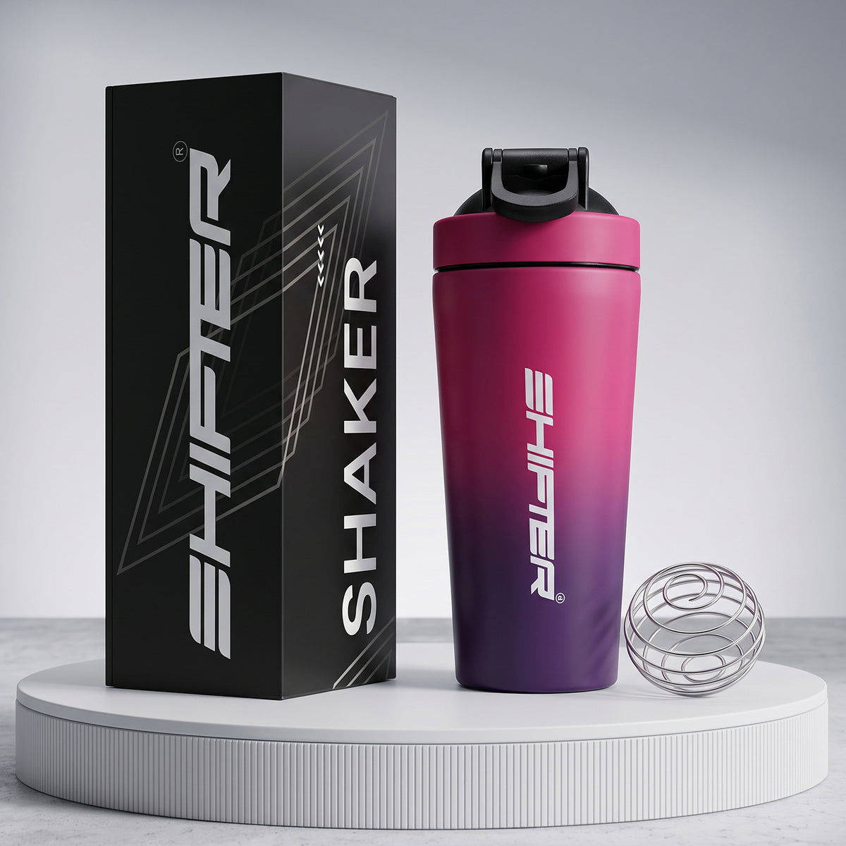 leakproof lid stainless steel shaker bottle close up gym shaker India