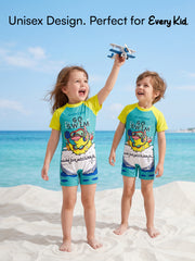 Unisex kids swimming costume lightweight stretch fabric Kids pool swimwear for boys and girls India