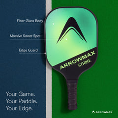arrowmax pickleball racket kids adults fiber glass