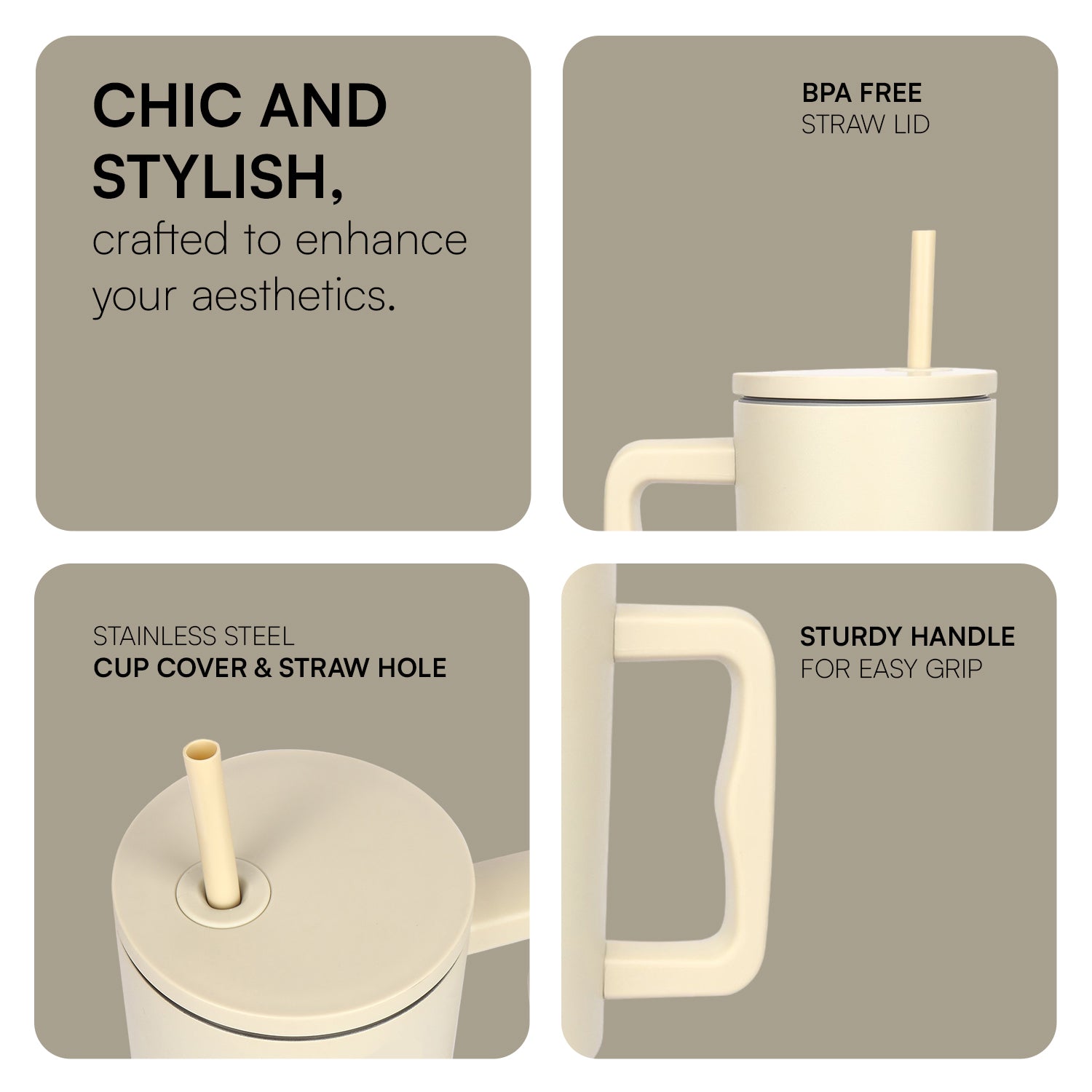 Premium stainless steel metal sipper bottle with straw, double-wall insulated and leak-proof design