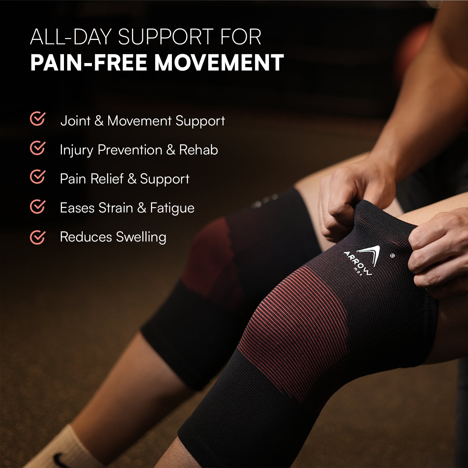 gym knee support cap walking running old age pain 