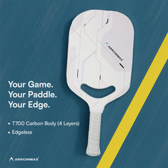 Pickleball Racket 4 Layer T-700 Carbon Heat Pressed Edgeless Paddle-ThermoX