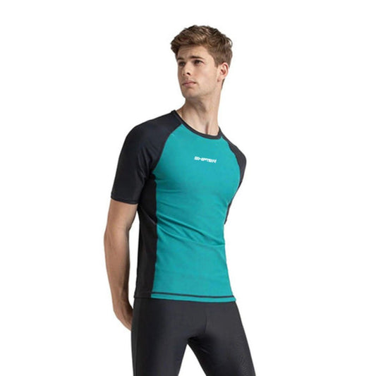 Men’s Chlorine-Resistant Swimming T-Shirt | UV Protection, Quick-Dry Performance Fit