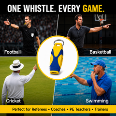 Arrowmax Sports Referee Safety Emergency Whistle with Lanyard | Loud Whistle for Sports, Coaching & Emergency Use