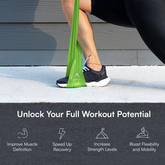 Resistance Band for Exercise, Strength Training & Full Body Workout | Fitness Stretch Band for Home Gym, Yoga & Mobility