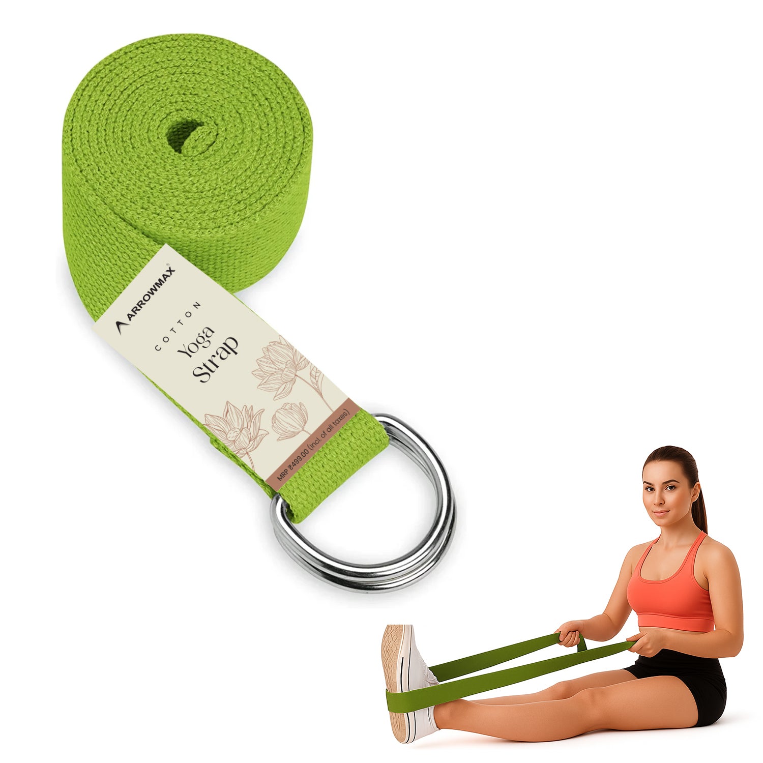 yoga belt green strap stretch women men online