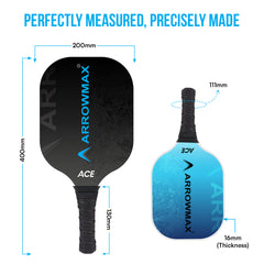 Arrowmax Carbon Fiber Pickleball Paddle Wider Sweet Spot