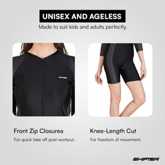 Women Full Sleeve One Piece Swimsuit with Front Zip | UV Protection Swimwear for Beach, Pool & Water Sports