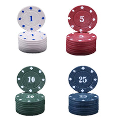 100 Pcs Poker Chips Set with Dealer Button | Professional Casino Style Poker Chips for Texas Hold’em, Poker Nights & Card Games