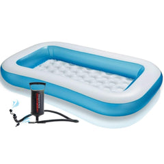 INTEX 5.5 FT Inflatable Swimming Pool for Kids with Air Pump – Large Family Baby Pool for Home & Garden