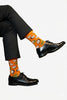 Men’s Printed Crew Socks for Women & Men | Pack of 3 Pairs | Avocado, Banana & Coconut Fruit Design | Colorful Cotton Blend Casual Socks