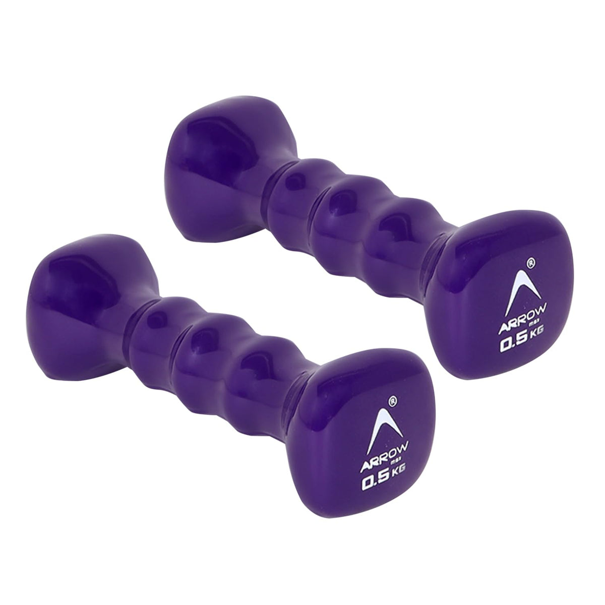 ARROWMAX Vinyl Dumbbell for Gym Workout Pack of 2 (0.5KG-4KG)