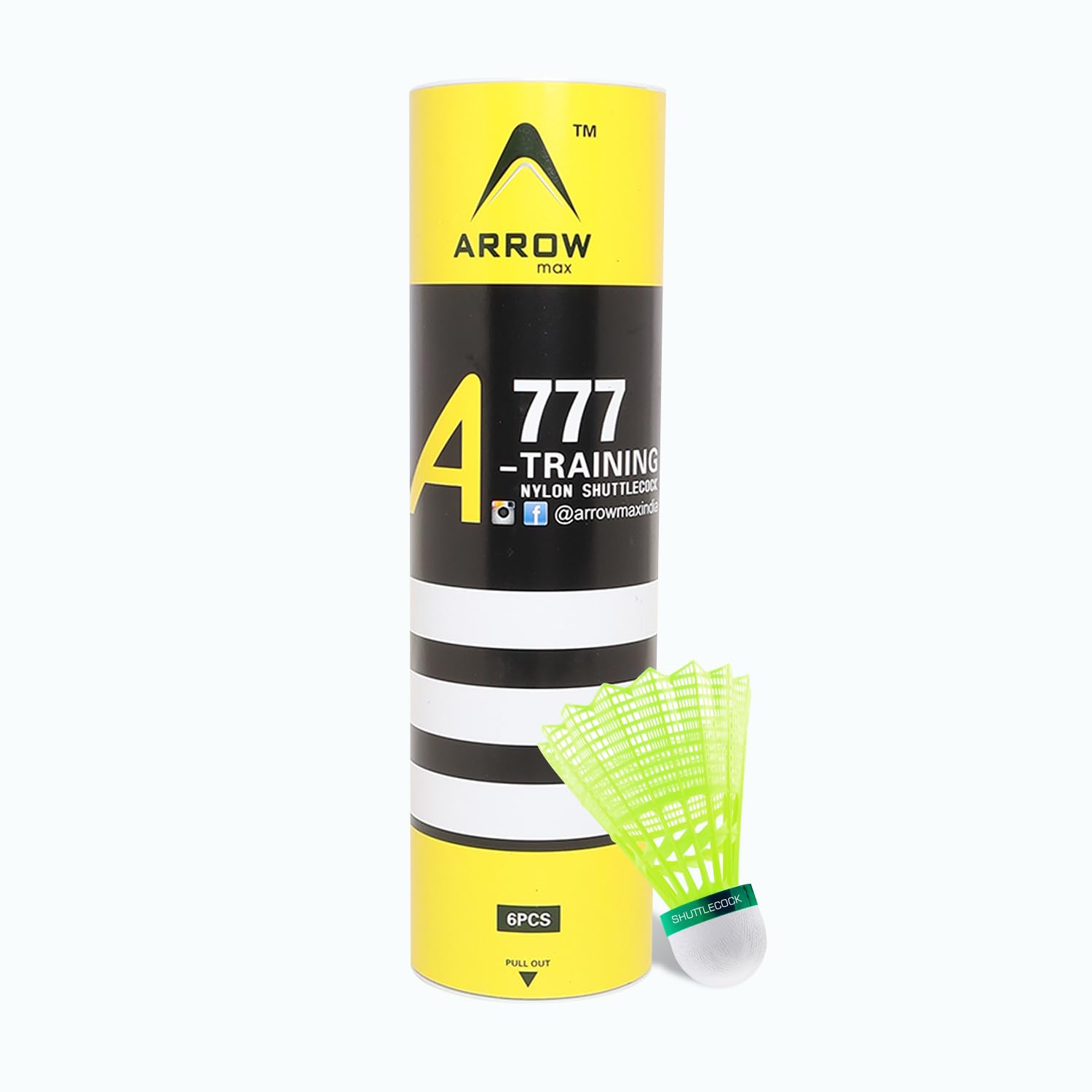 badminton shuttle shuttlecock arrowmax nylon plastic