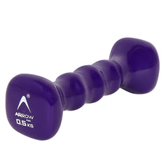 ARROWMAX Vinyl Dumbbell for Gym Workout Pack of 2 (0.5KG-4KG)