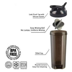 Typhoon Shaker Bottle 700ml | Protein Shaker with Mixing System for Gym & Fitness