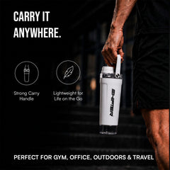 Stainless steel shaker gym bottle protein sipper metal 700ml men women shakar