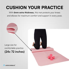 Arrowmax 6 mm Foldable TPE Yoga Mat – Eco-Friendly, Non-Slip, Portable