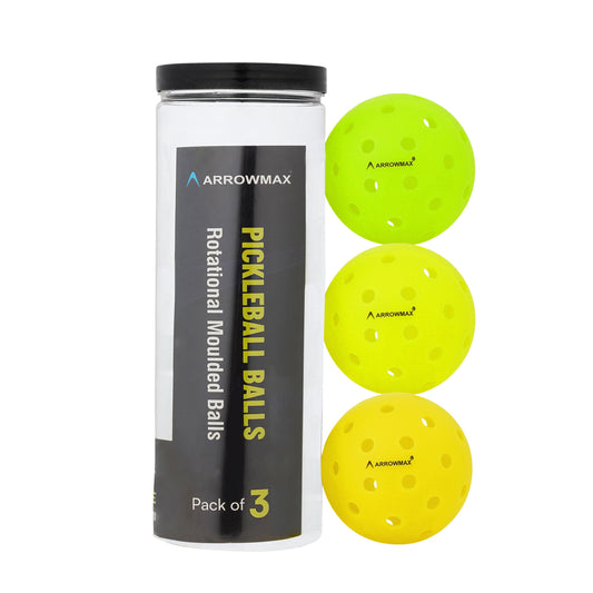 Competition-Grade Pickleball Ball –40 Holes Outdoor, Durable & High-Visibility-Pack of 3