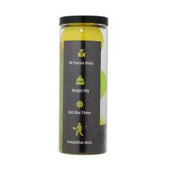 Competition-Grade Pickleball Ball –40 Holes Outdoor, Durable & High-Visibility-Pack of 3