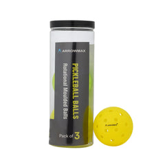 Competition-Grade Pickleball Ball –40 Holes Outdoor, Durable & High-Visibility-Pack of 3