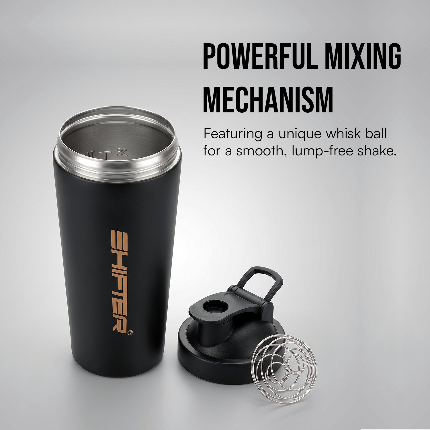 rust resistant stainless steel gym shaker bottle durable metal design